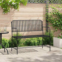 vidaXL Tuinbank Effen Wit 103,5 x 51,5 x 90 cm Staal
