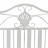 vidaXL Garden Bench Antique White 103.5 x 59 x 89 cm Steel