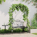 vidaXL Tuinbank Antiek wit 121 x 48 x 200 cm Staal