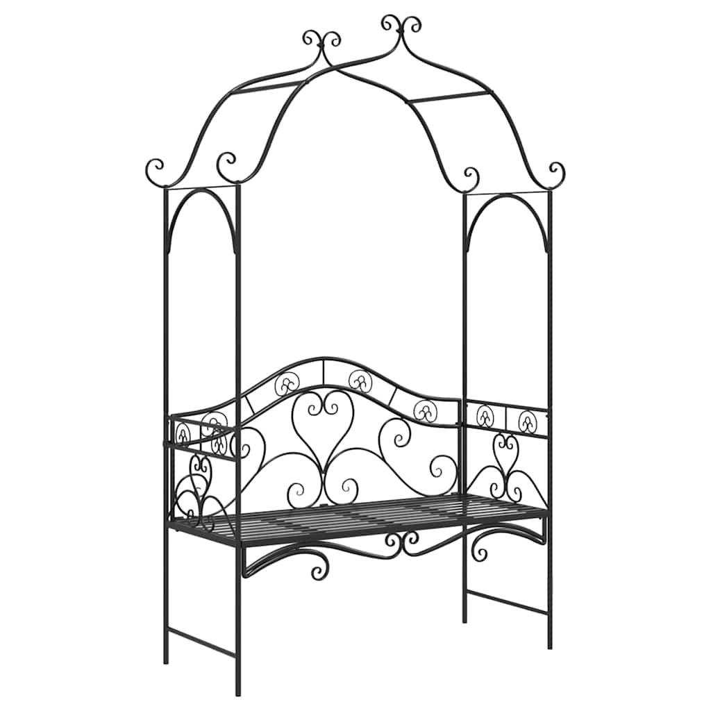 vidaXL Tuinbank Antiek wit 121 x 48 x 200 cm Staal