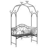vidaXL Tuinbank Antiek wit 121 x 48 x 200 cm Staal