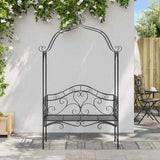 vidaXL Tuinbank Antiek wit 121 x 48 x 200 cm Staal
