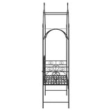 vidaXL Tuinbank Antiek wit 121 x 48 x 200 cm Staal