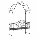 vidaXL Tuinbank Antiek wit 121 x 48 x 200 cm Staal