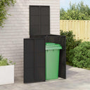 vidaXL Waste Bin Box Black 65 x 80 x 115 cm Polyethylene
