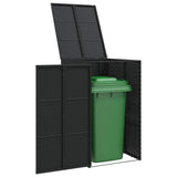 vidaXL Waste Bin Box Black 65 x 80 x 115 cm Polyethylene