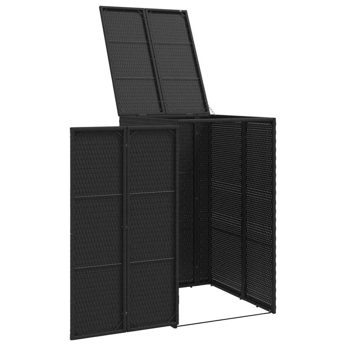 vidaXL Waste Bin Box Black 65 x 80 x 115 cm Polyethylene