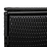 vidaXL Waste Bin Box Black 65 x 80 x 115 cm Polyethylene