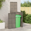vidaXL Waste Bin Box Black 65 x 80 x 115 cm Polyethylene