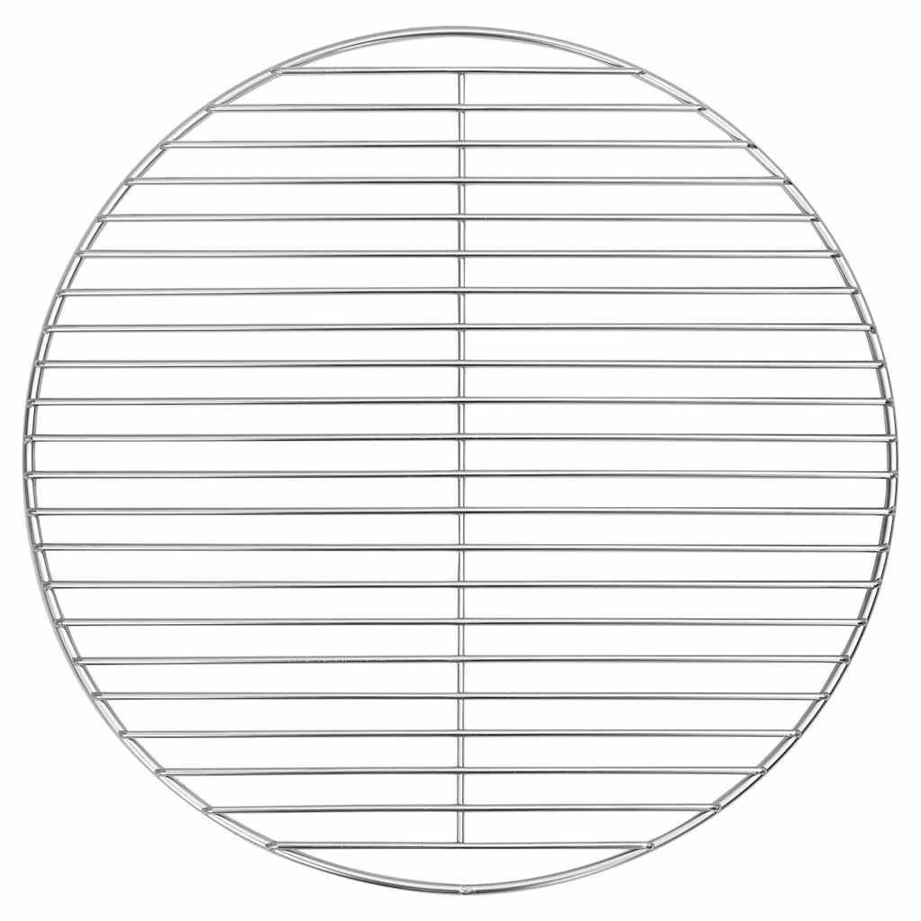 vidaXL Barbecuerooster rond Ø34,5 cm 304 roestvrij staal