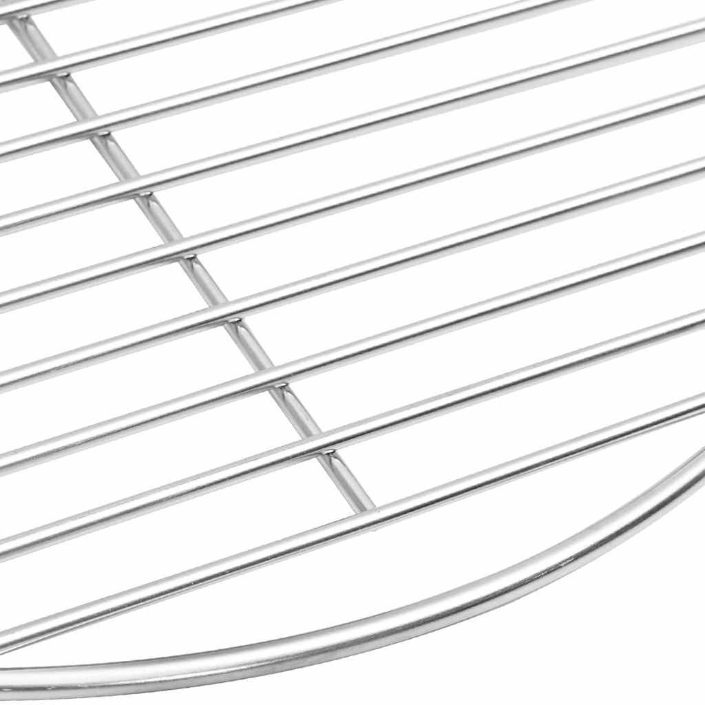 vidaXL Barbecuerooster rond Ø34,5 cm 304 roestvrij staal