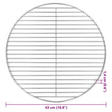 vidaXL Barbecuerooster rond Ø34,5 cm 304 roestvrij staal