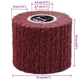 vidaXL Schuurrollers 3 pcs Rood 12 x 12 x 10 cm Synthetische vezel