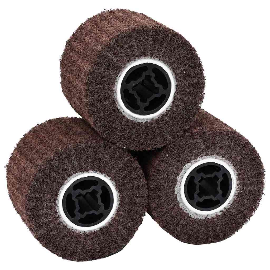 vidaXL Schuurrollers 3 pcs Rood 12 x 12 x 10 cm Synthetische vezel