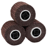 vidaXL Schuurrollers 3 pcs Rood 12 x 12 x 10 cm Synthetische vezel