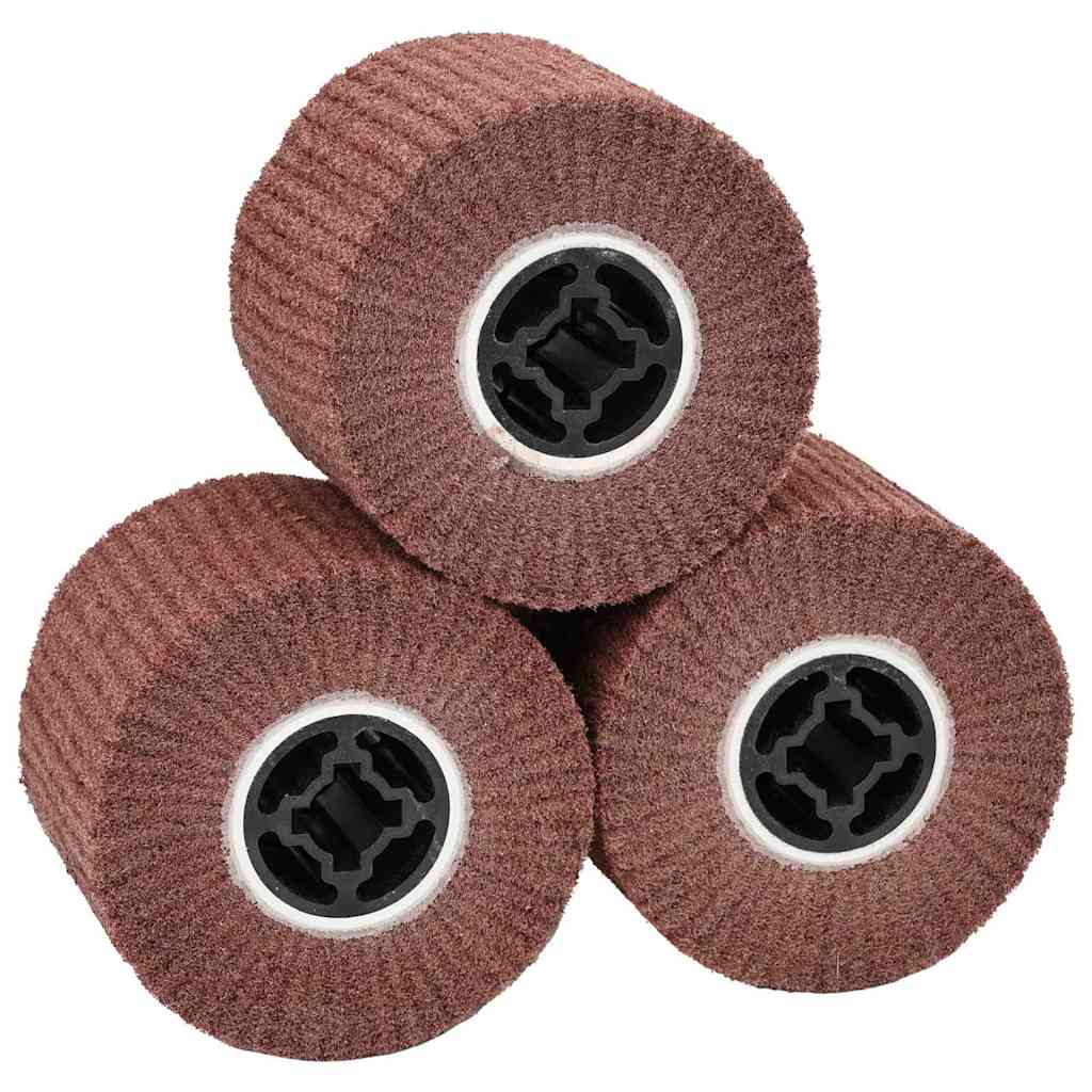 vidaXL Schuurrollers 3 pcs Rood 12 x 12 x 10 cm Synthetische vezel
