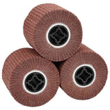 vidaXL Schuurrollers 3 pcs Rood 12 x 12 x 10 cm Synthetische vezel