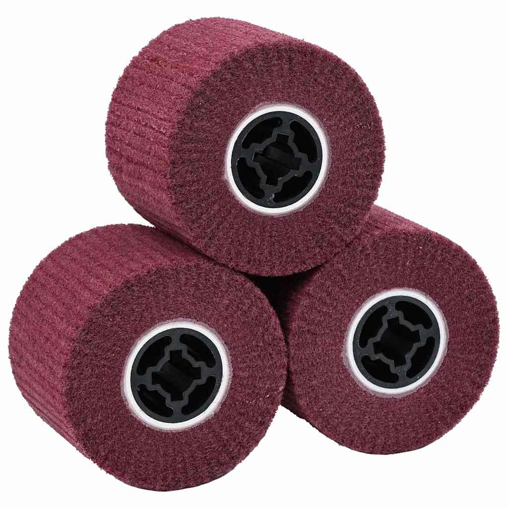 vidaXL Schuurrollers 3 pcs Rood 12 x 12 x 10 cm Synthetische vezel