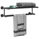 vidaXL Handdoekenrek Zwart 61 x 23 x 17 cm Roestvrij staal