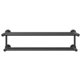 vidaXL Handdoekenrek Zwart 61 x 23 x 17 cm Roestvrij staal