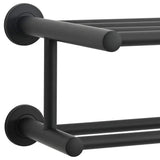 vidaXL Handdoekenrek Zwart 61 x 23 x 17 cm Roestvrij staal