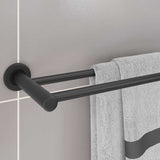 vidaXL Handdoekenrek Zwart 61 x 14,5 x 5 cm Roestvrij staal
