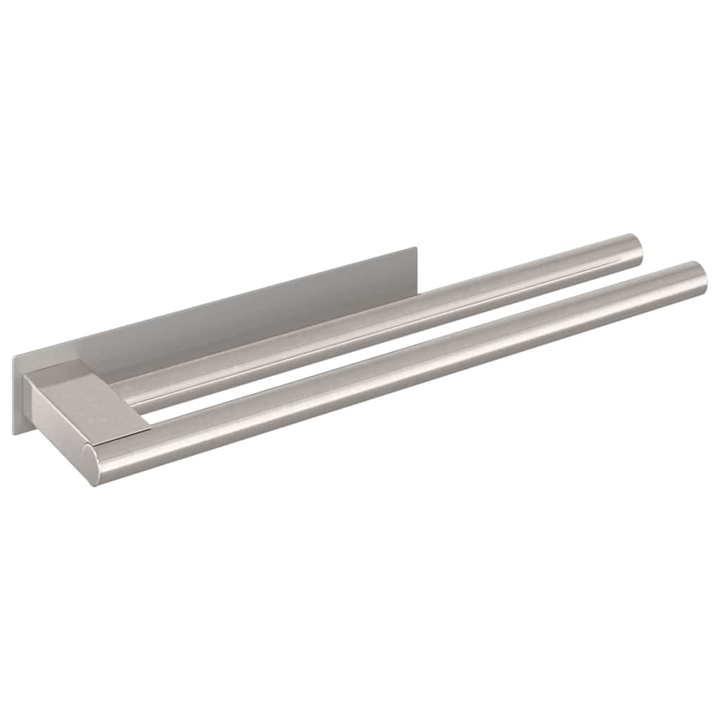 vidaXL Towel Rack Silver 40 x 9 x 4 cm Stainless Steel