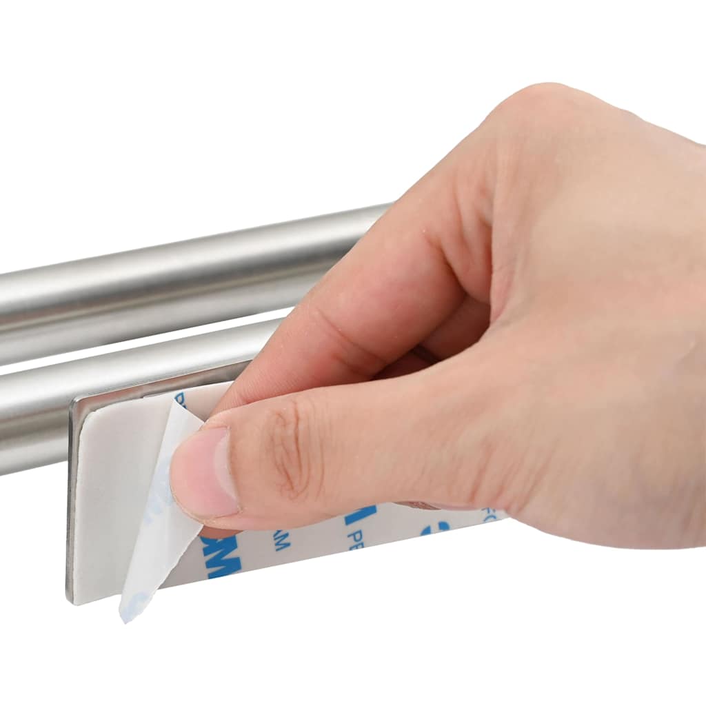 vidaXL Towel Rack Silver 40 x 9 x 4 cm Stainless Steel