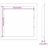 vidaXL Toegangspanelen 2 pcs Wit 15 x 15 cm ABS Kunststof