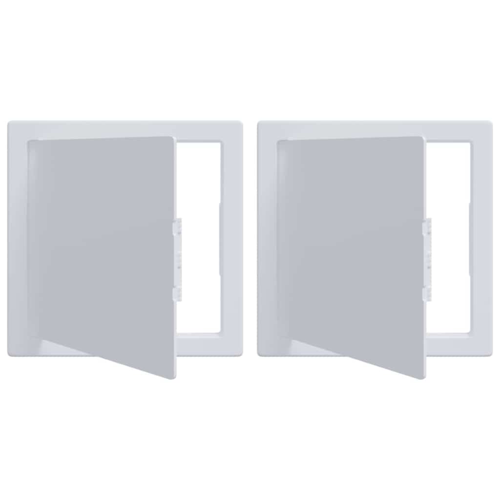 vidaXL Toegangspanelen 2 pcs Wit 15 x 15 cm ABS Kunststof
