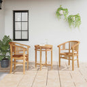 vidaXL Chair 2 pcs Brown 63 x 58 x 89 cm Solid Teak Wood