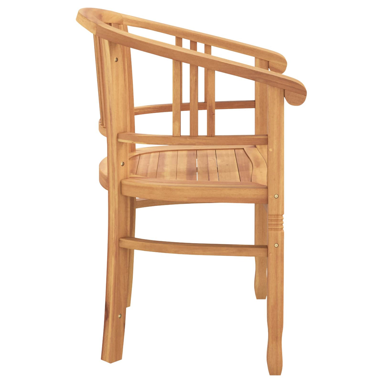 vidaXL Chair 2 pcs Brown 63 x 58 x 89 cm Solid Teak Wood