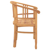 vidaXL Chair 2 pcs Brown 63 x 58 x 89 cm Solid Teak Wood