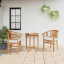 vidaXL Chair 2 pcs Brown 63 x 58 x 89 cm Solid Teak Wood