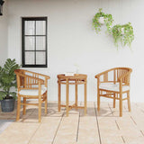 vidaXL Chair 2 pcs Brown 63 x 58 x 89 cm Solid Teak Wood