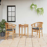 vidaXL Chair 2 pcs Brown 63 x 58 x 89 cm Solid Teak Wood