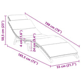 vidaXL Tuin ligstoel Bruin 198 x 55 x 58,5 cm Massief Teakhout