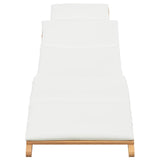 vidaXL Tuin ligstoel Bruin 198 x 55 x 58,5 cm Massief Teakhout