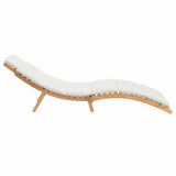 vidaXL Tuin ligstoel Bruin 198 x 55 x 58,5 cm Massief Teakhout