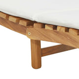 vidaXL Tuin ligstoel Bruin 198 x 55 x 58,5 cm Massief Teakhout