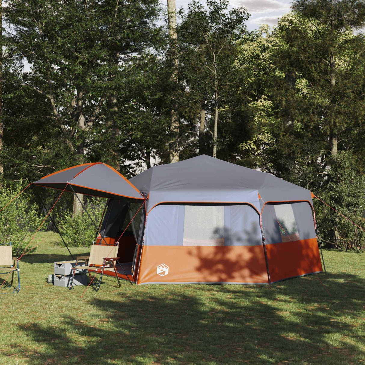 vidaXL Instant Tent met Rainfly voor 12 Personen met Snelle Bevestiging