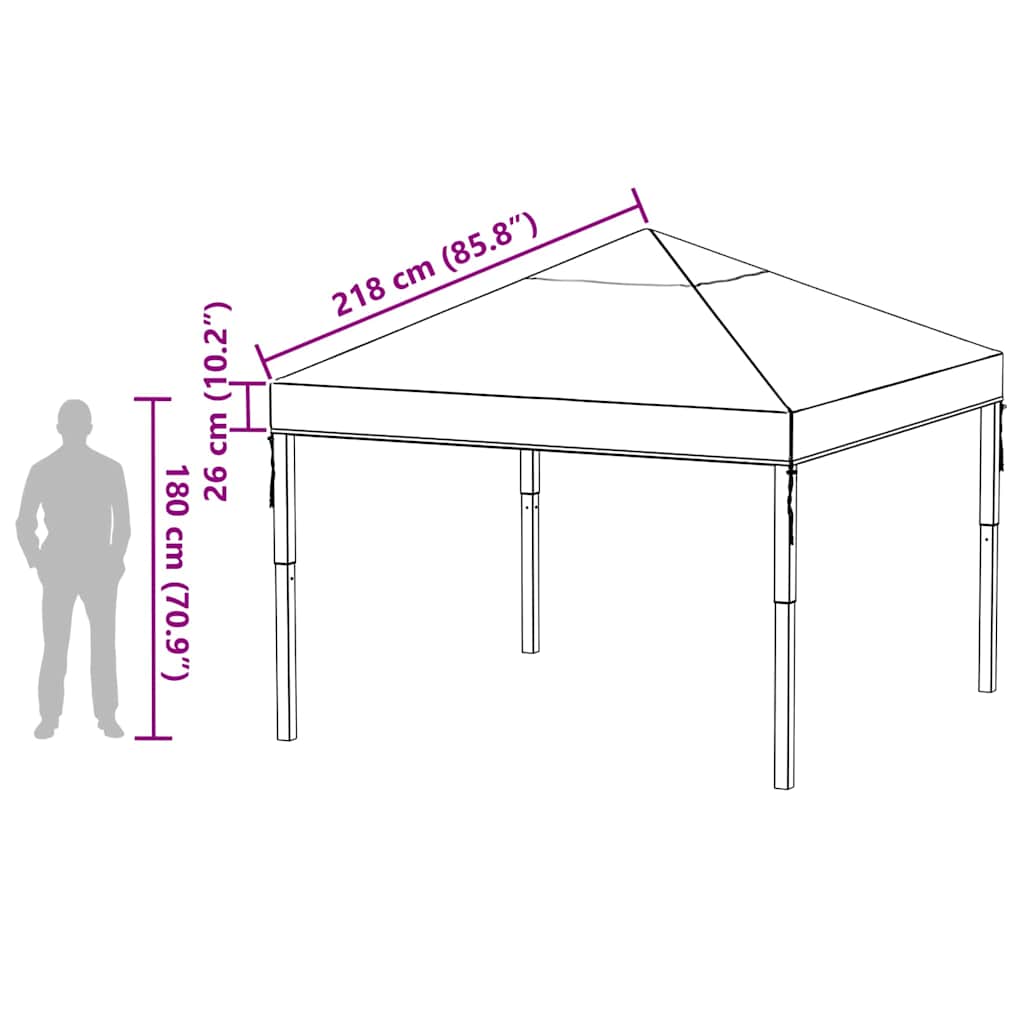 vidaXL Gazebo hoes vervanging Doorzichtig 300 x 300 x 26 cm PVC