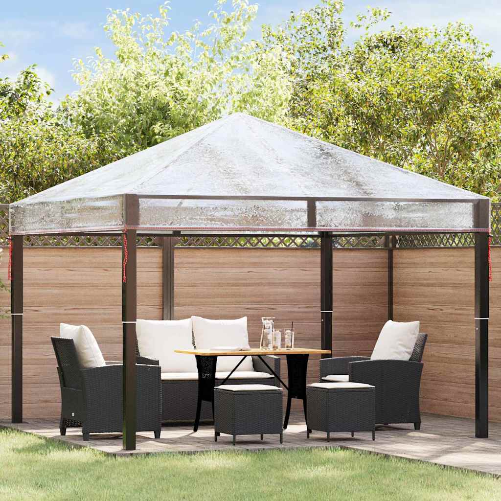 vidaXL Gazebo hoes vervanging Doorzichtig 300 x 300 x 26 cm PVC