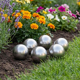 vidaXL Brushed Ball 8 pcs Ø 5 cm silver Stainless steel 201