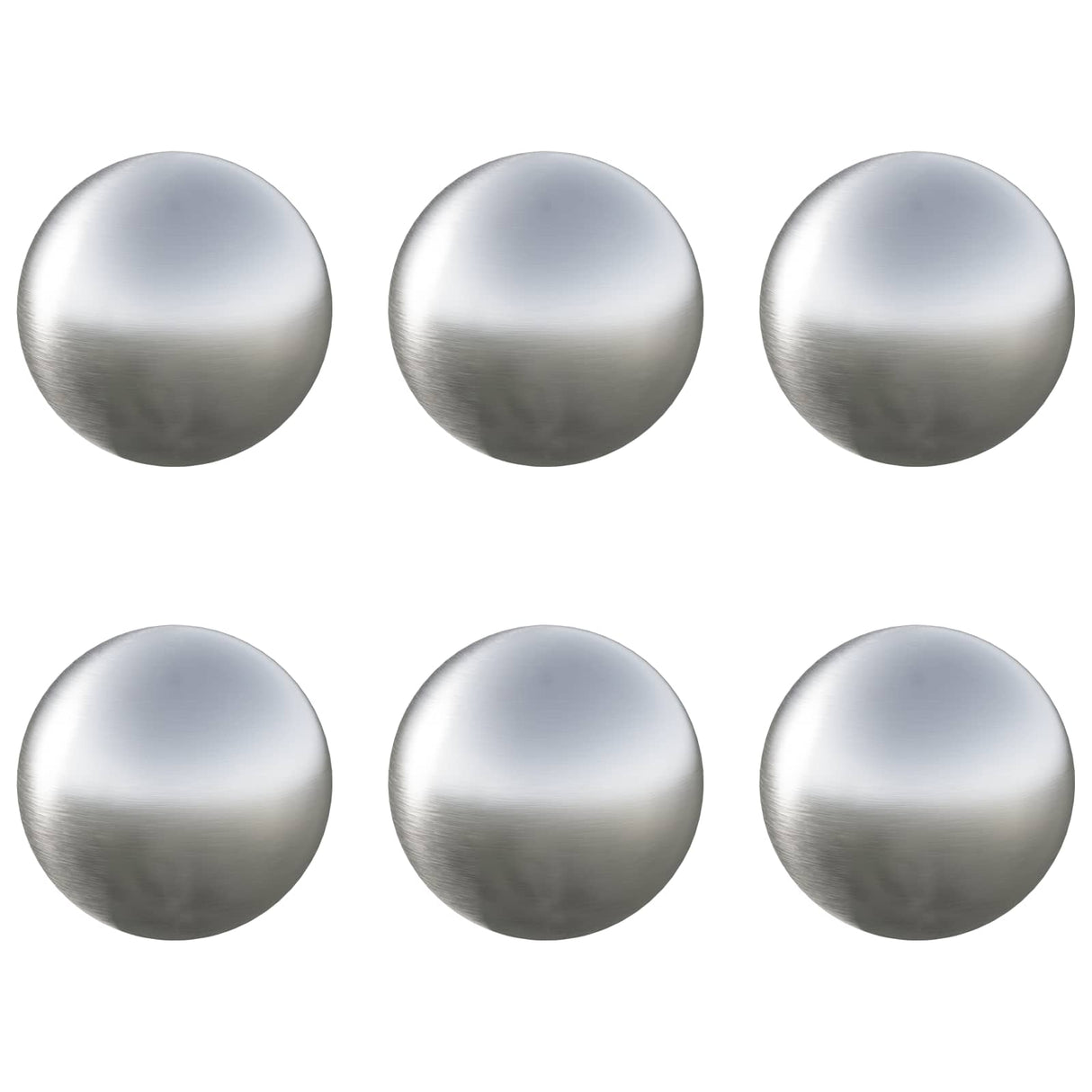 vidaXL Brushed Ball 8 pcs Ø 5 cm silver Stainless steel 201