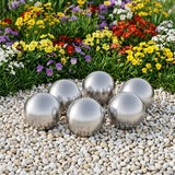 vidaXL Brushed Ball 8 pcs Ø 5 cm silver Stainless steel 201