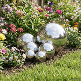 vidaXL Brushed Ball 8 pcs Ø 5 cm silver Stainless steel 201