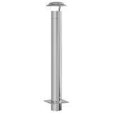 vidaXL Schouw Verlengstuk Zilver 25 x 25 x 132 cm Roestvrij staal