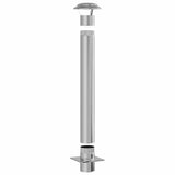 vidaXL Schouw Verlengstuk Zilver 25 x 25 x 132 cm Roestvrij staal