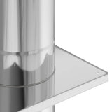 vidaXL Schouw Verlengstuk Zilver 25 x 25 x 132 cm Roestvrij staal